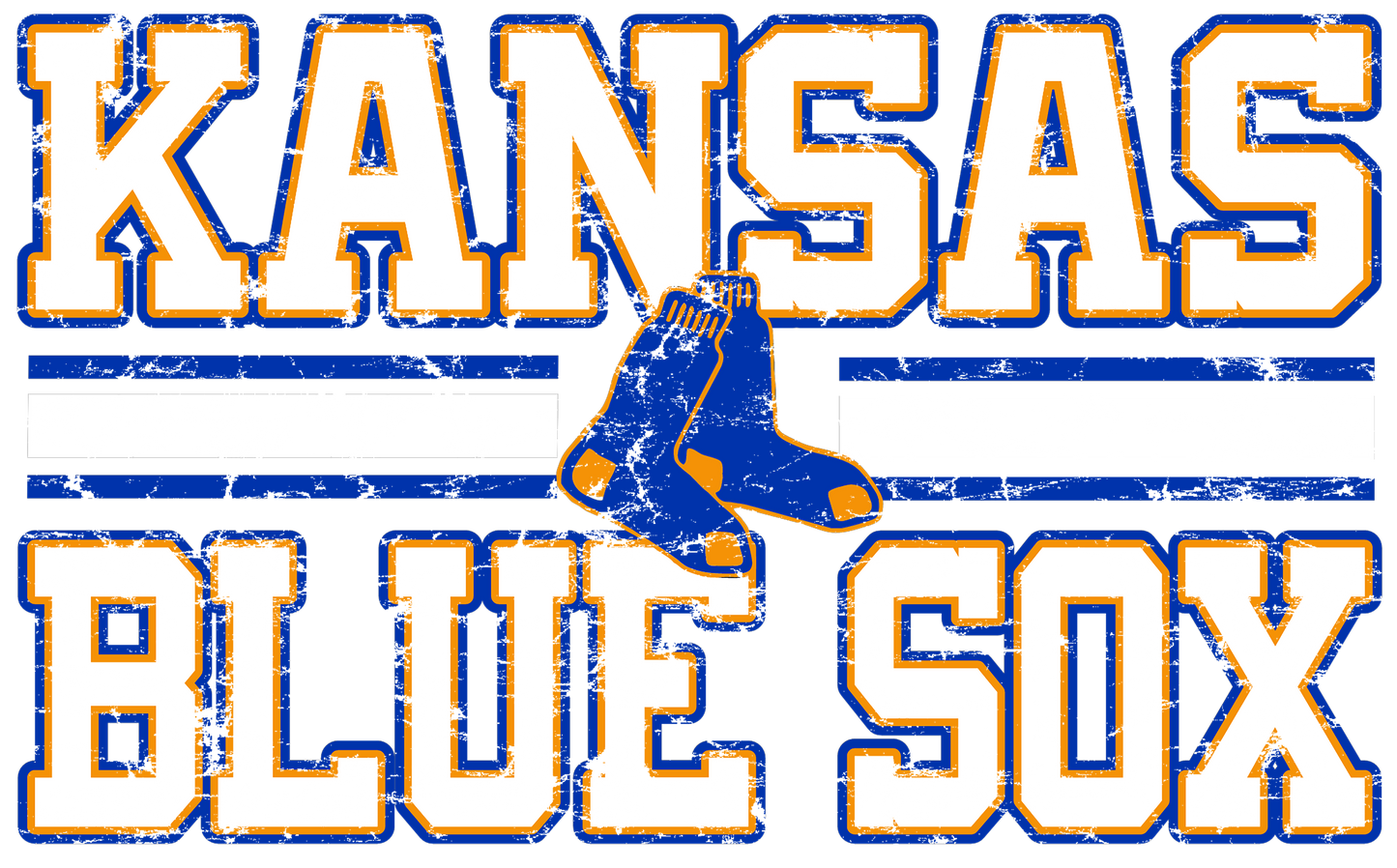 Kansas Blue Sox Blue Outline