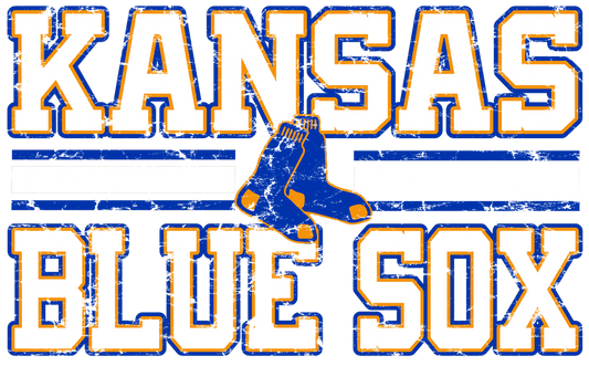 Kansas Blue Sox Blue Outline