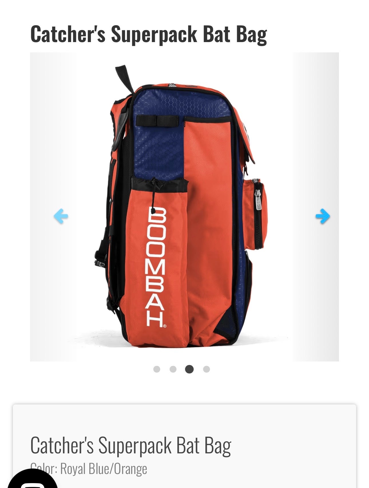 Catcher’s SuperPack Bat Bag