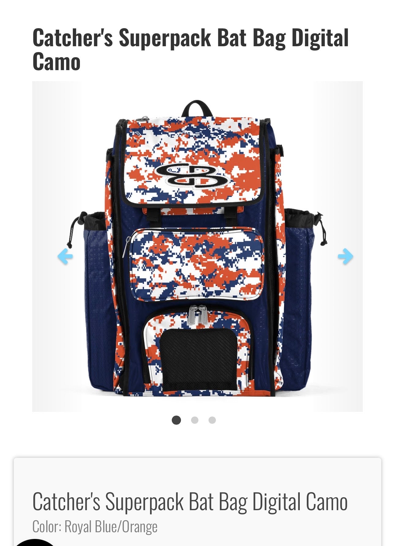 Catcher’s SuperPack Bat Bag