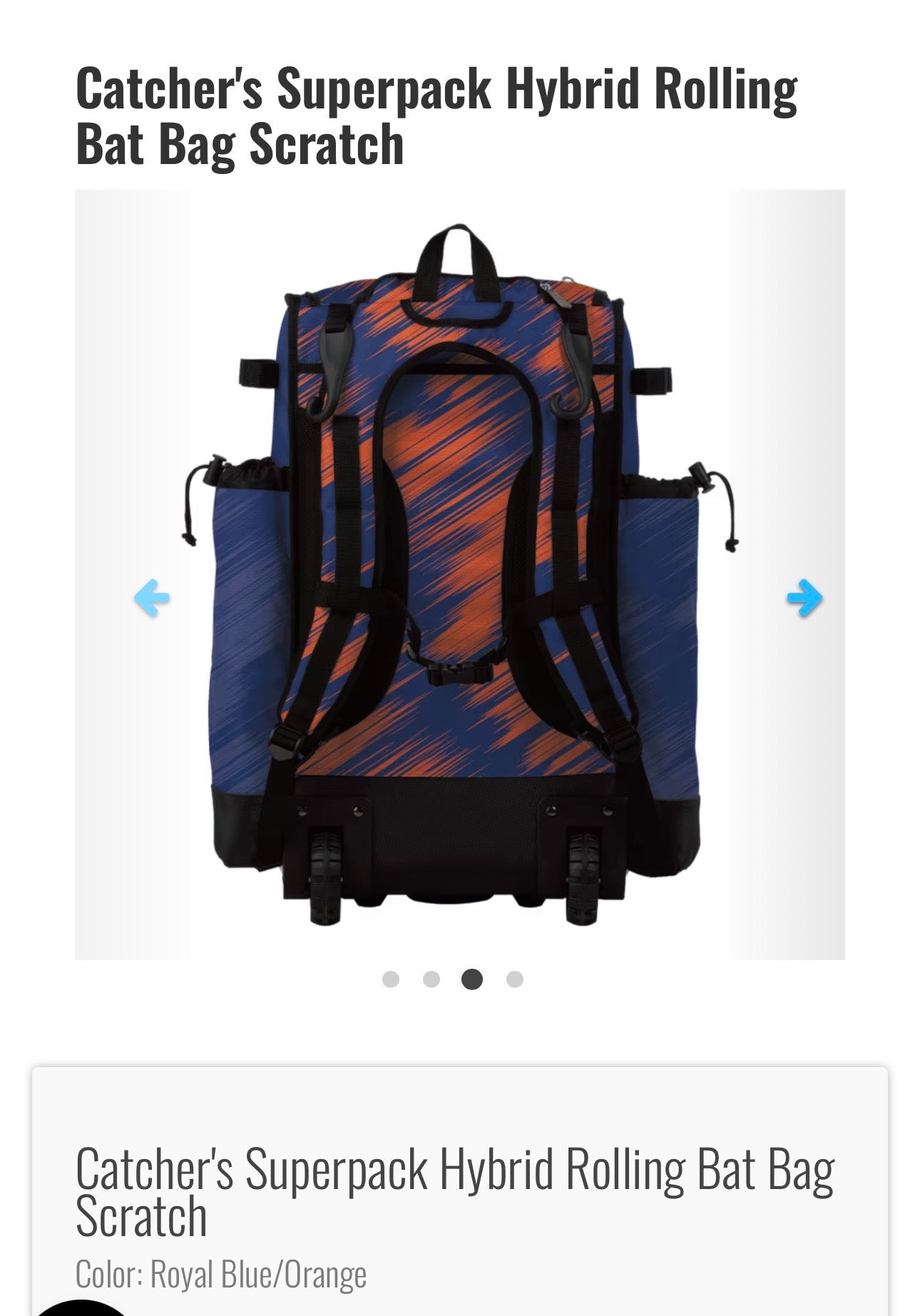 Catcher’s SuperPack Hybrid Rolling Bat Bag