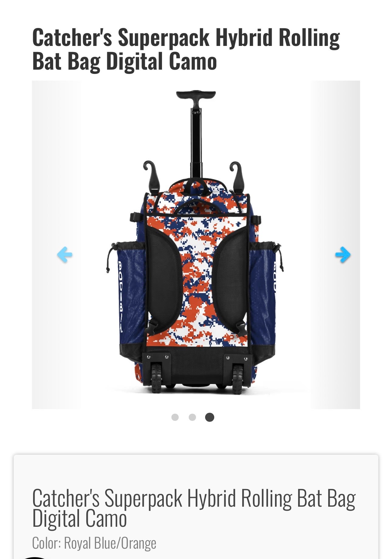 Catcher’s SuperPack Hybrid Rolling Bat Bag