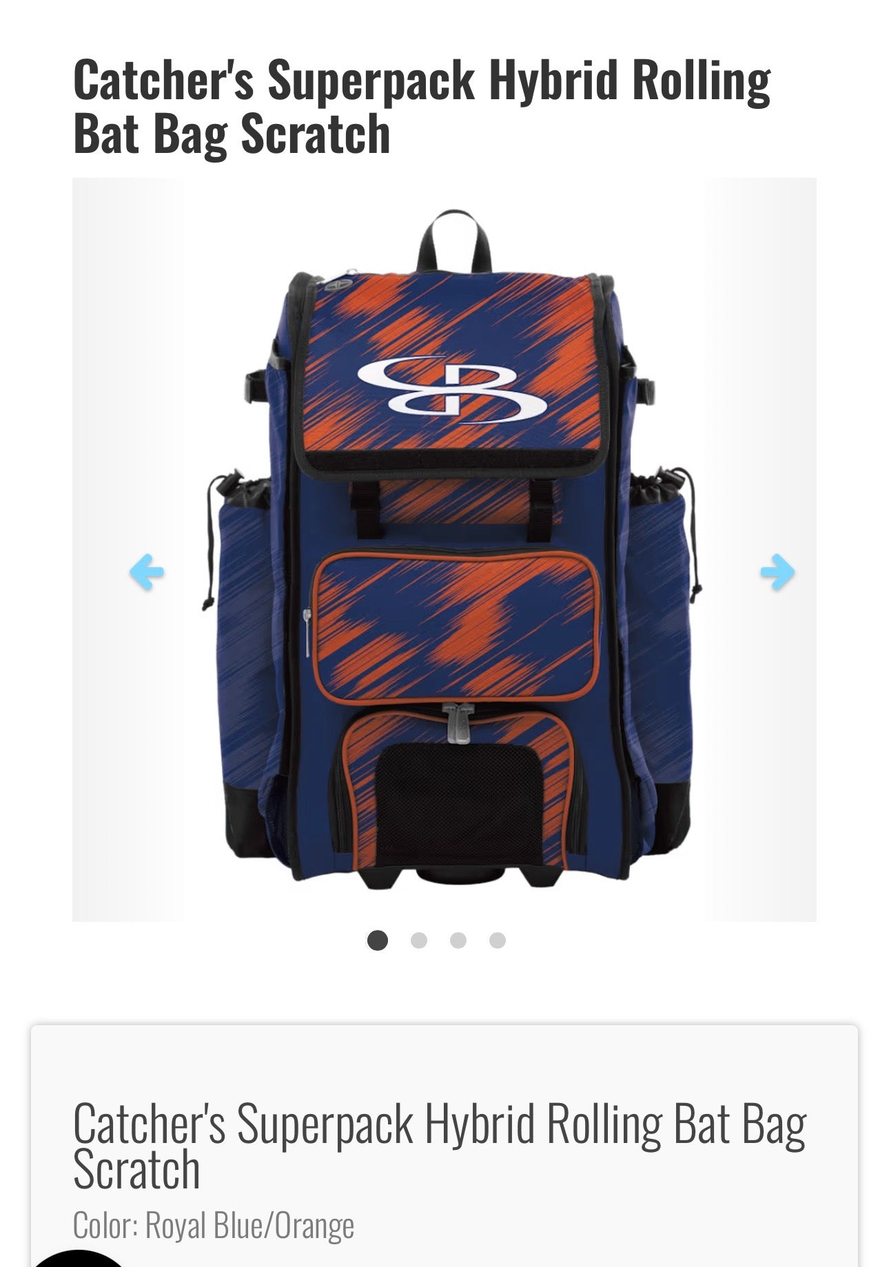 Catcher’s SuperPack Hybrid Rolling Bat Bag