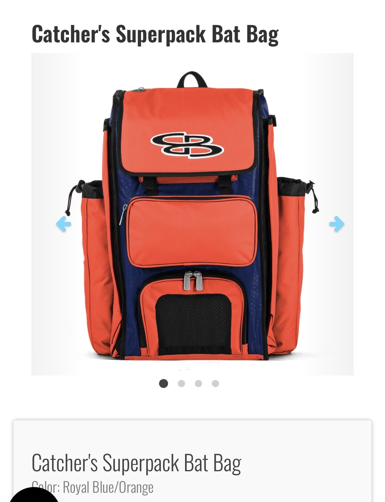 Catcher’s SuperPack Bat Bag