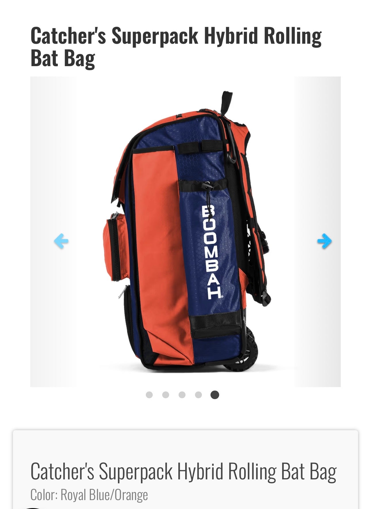 Catcher’s SuperPack Hybrid Rolling Bat Bag