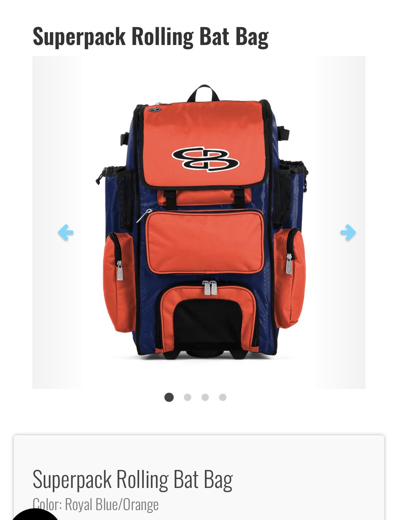 SuperPack Rolling Bat Bag