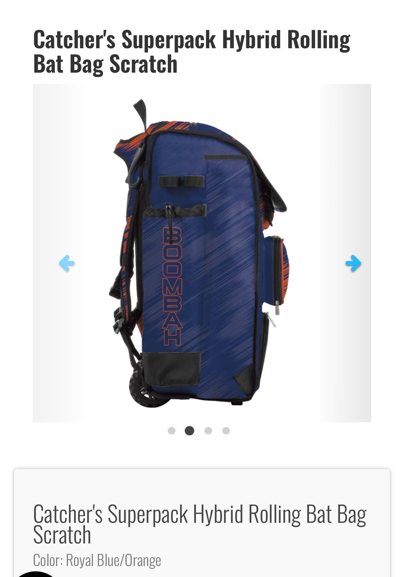 Catcher’s SuperPack Hybrid Rolling Bat Bag