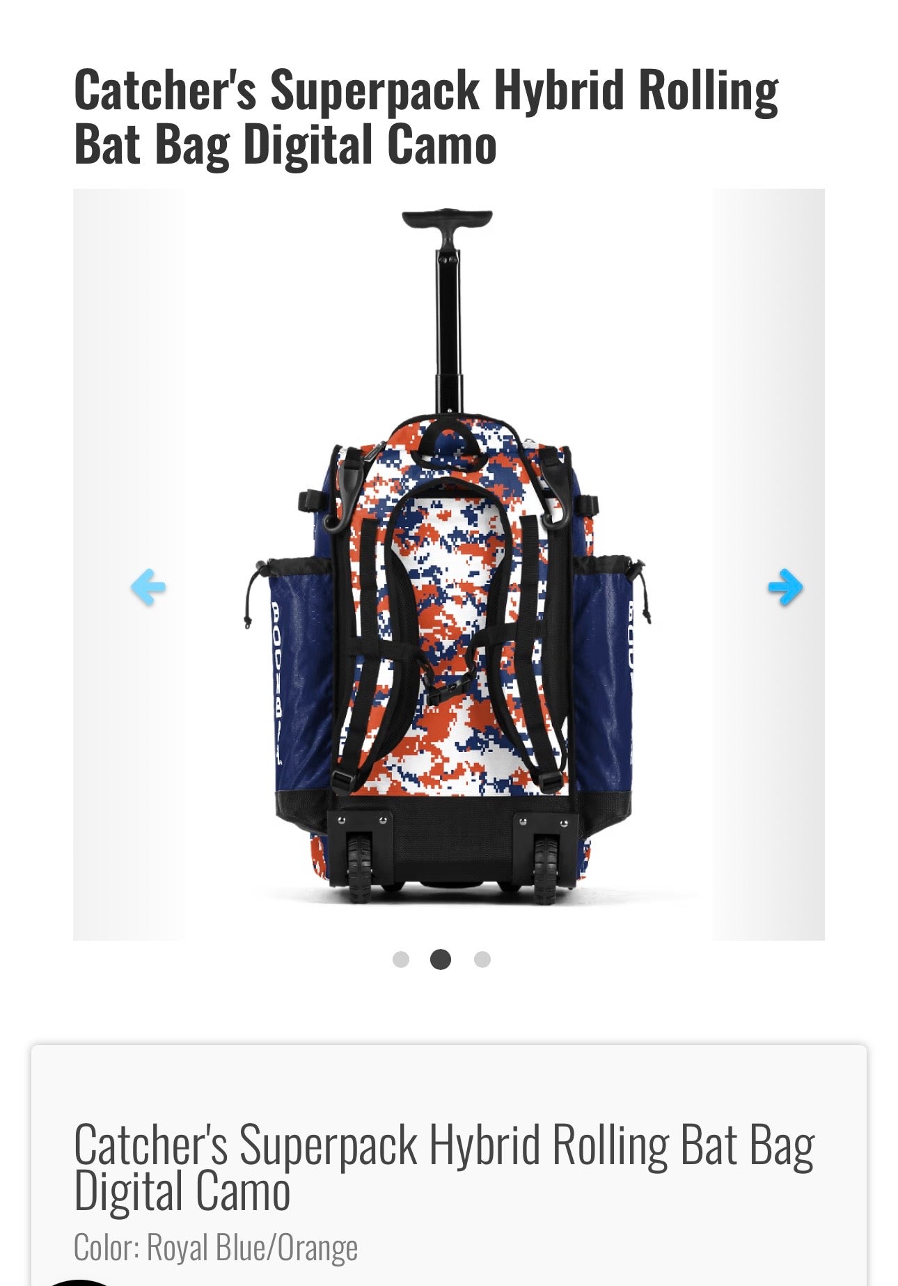 Catcher’s SuperPack Hybrid Rolling Bat Bag