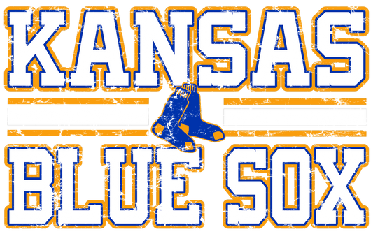 Kansas Blue Sox Orange Outline