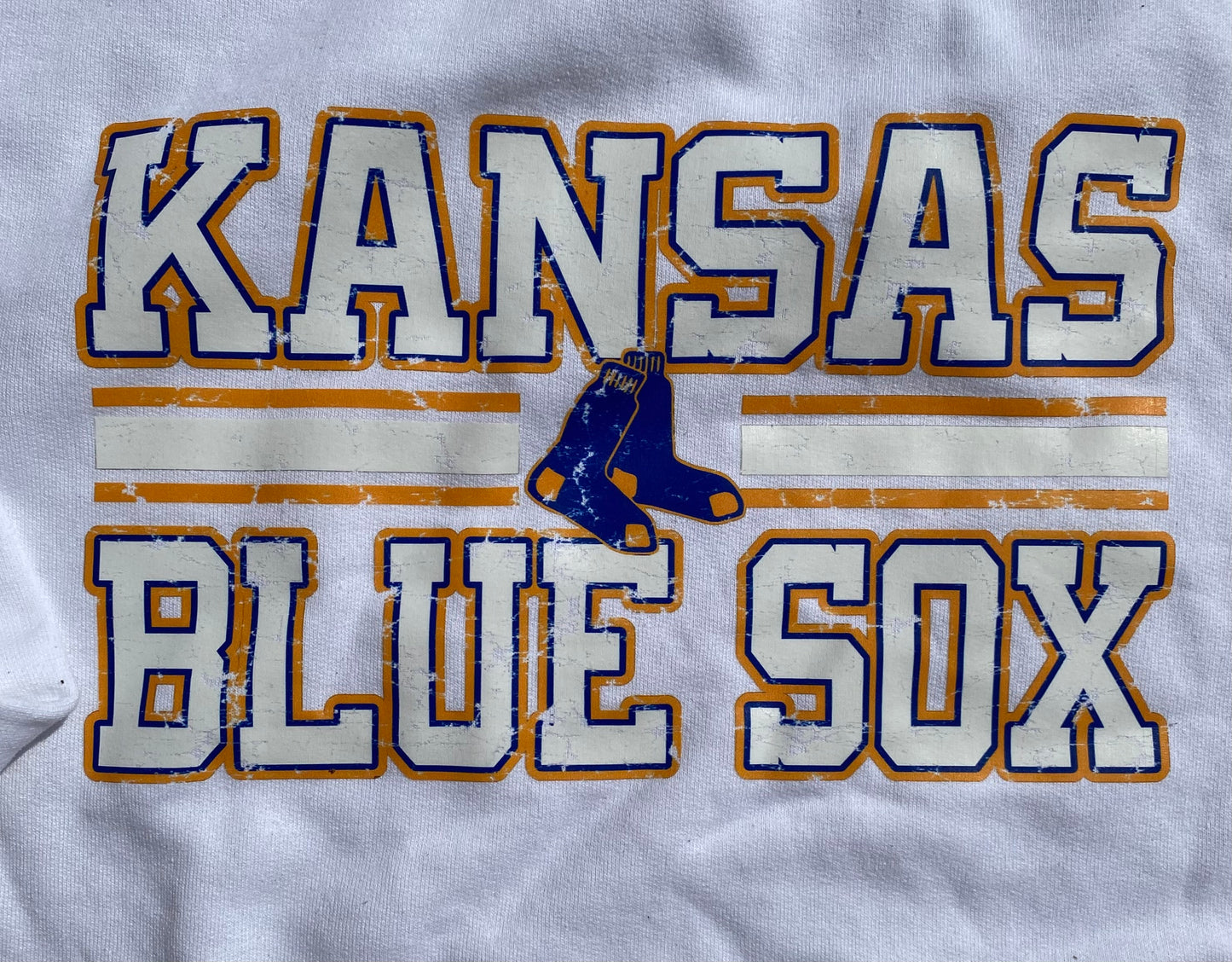 Kansas Blue Sox Orange Outline