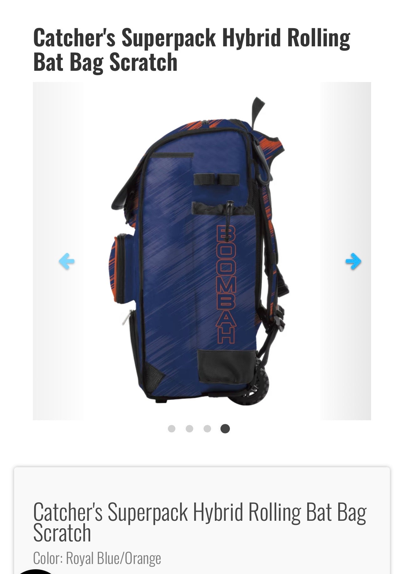 Catcher’s SuperPack Hybrid Rolling Bat Bag