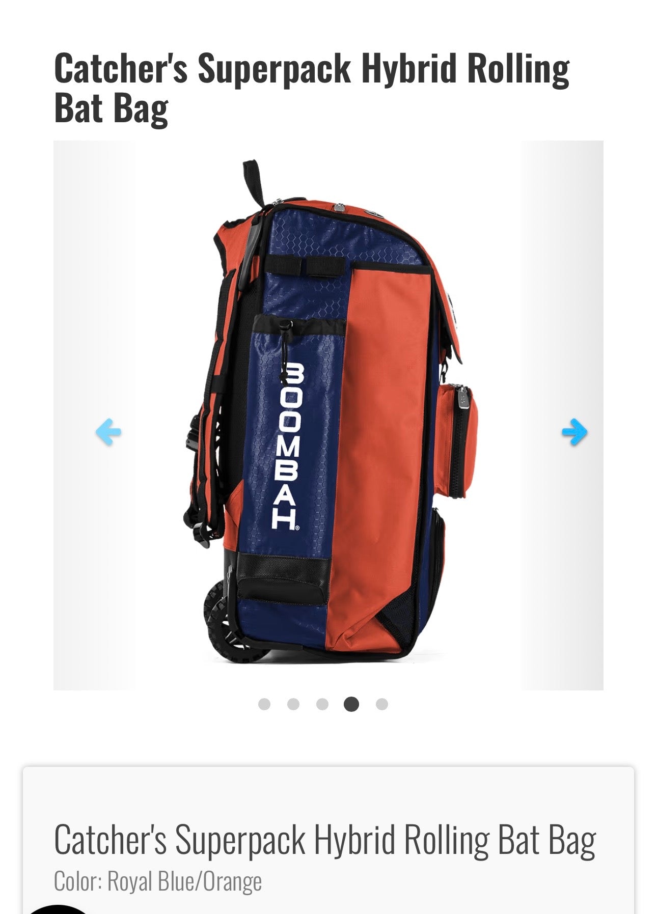 Catcher’s SuperPack Hybrid Rolling Bat Bag