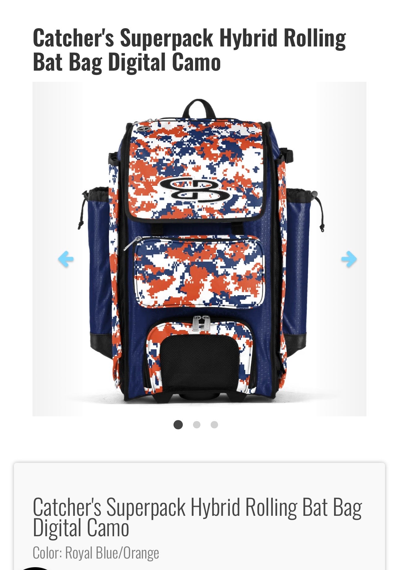 Catcher’s SuperPack Hybrid Rolling Bat Bag