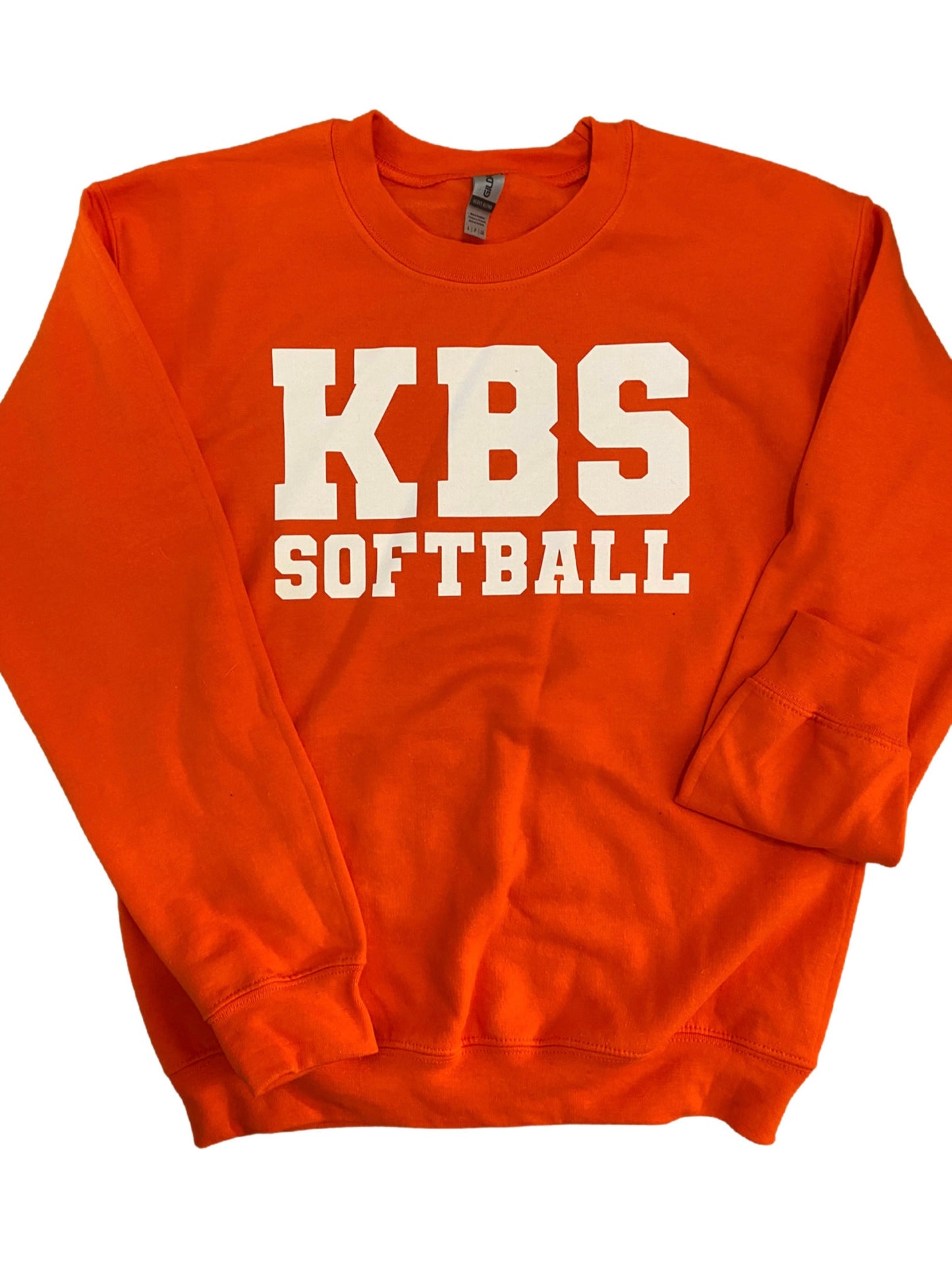 Orange/White Crewneck Sweatshirt