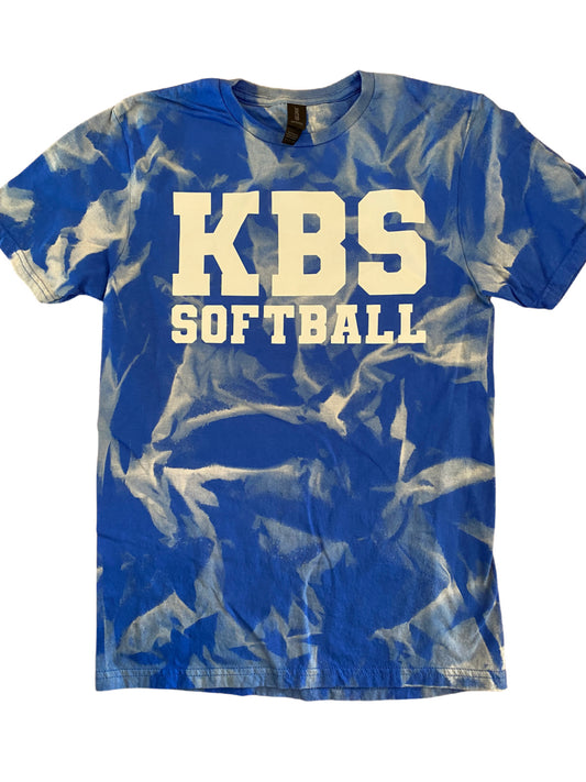 KBS Bleached Royal Blue/White T-Shirt