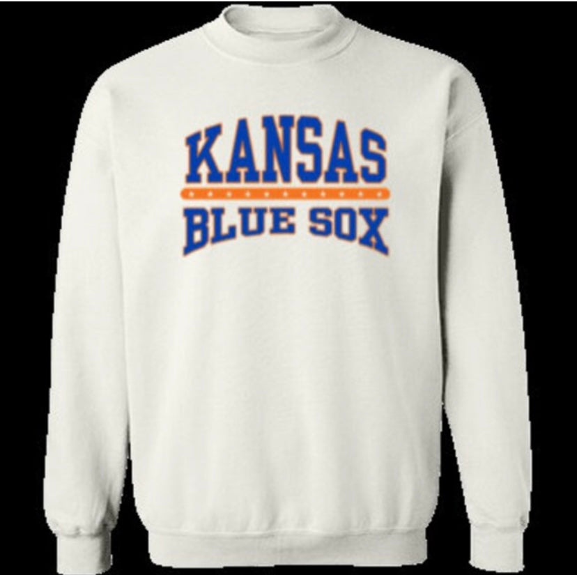 Kansas Blue Sox White Crewneck