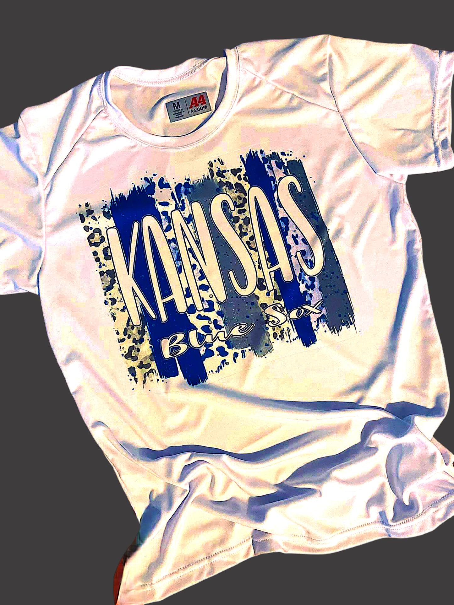 Ladies Blue/Grey Glitter Tee